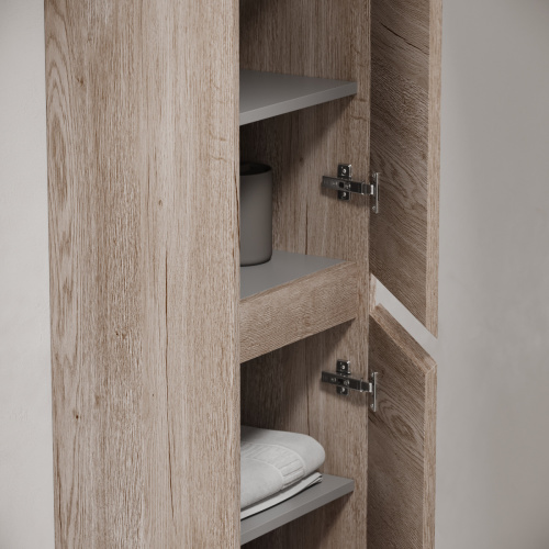 Шкаф-пенал Sancos Libra PLB35EG 40х160 подвесной цвет серый - фото 4